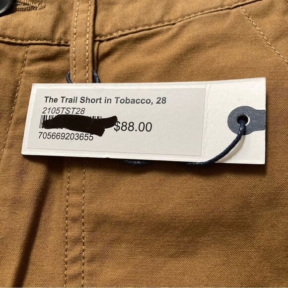 Taylor Stitch The Trail Short in Tobacco brown men’s retro 28 NEW - Picture 10 of 12